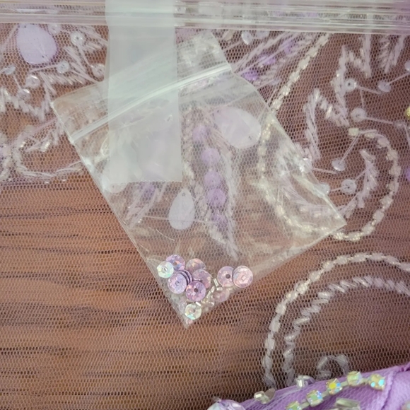 NWT Purple Beaded Prom Dress - Picture 7 of 9